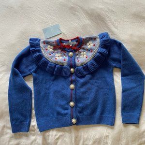 Hill House Home The Desk Sweater Blue NWT